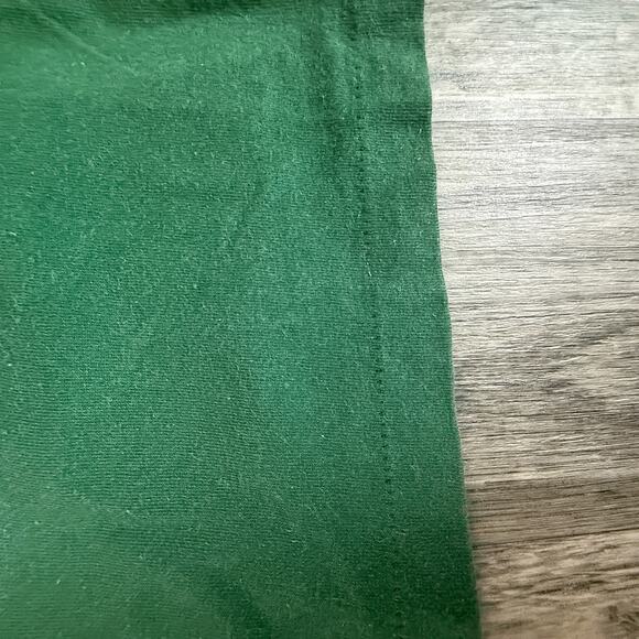 Green Graphic Flower Tee Shirt Wildflower Print 100% Cotton Single Stitch - Picture 6 of 7